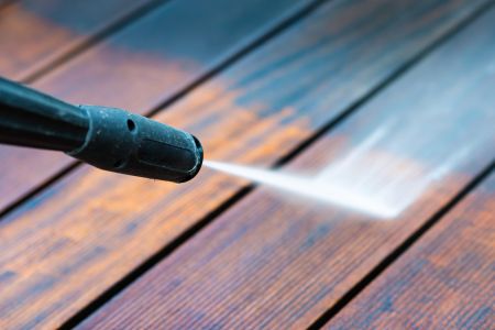 Deck pressure washing